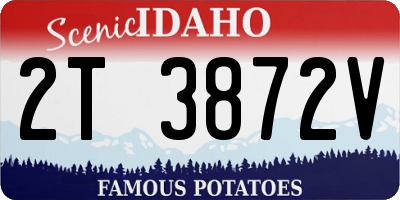 ID license plate 2T3872V