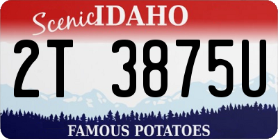 ID license plate 2T3875U