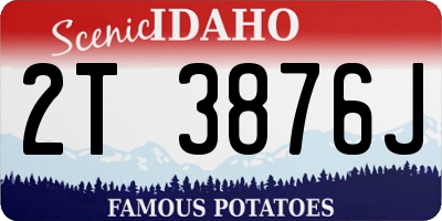 ID license plate 2T3876J