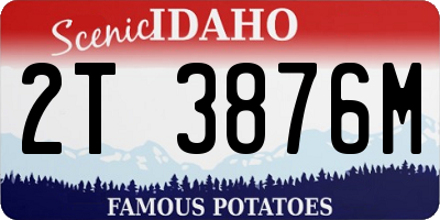 ID license plate 2T3876M