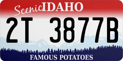 ID license plate 2T3877B
