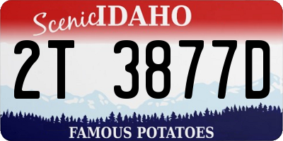 ID license plate 2T3877D