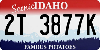 ID license plate 2T3877K