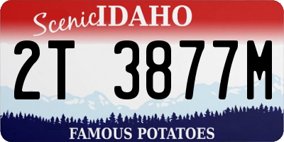 ID license plate 2T3877M