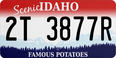 ID license plate 2T3877R