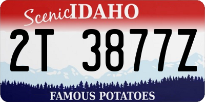 ID license plate 2T3877Z