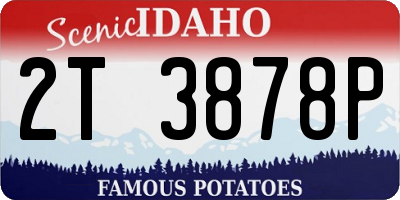 ID license plate 2T3878P