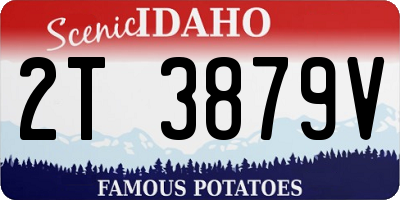 ID license plate 2T3879V