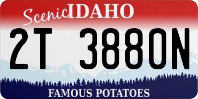 ID license plate 2T3880N