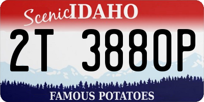 ID license plate 2T3880P