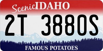 ID license plate 2T3880S