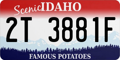 ID license plate 2T3881F