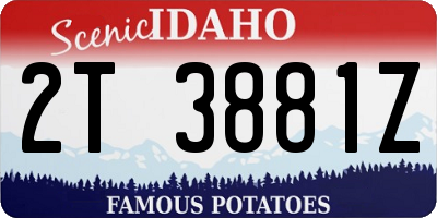 ID license plate 2T3881Z
