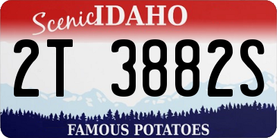 ID license plate 2T3882S