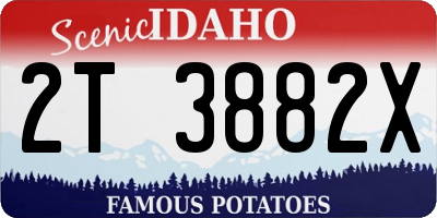 ID license plate 2T3882X