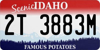 ID license plate 2T3883M