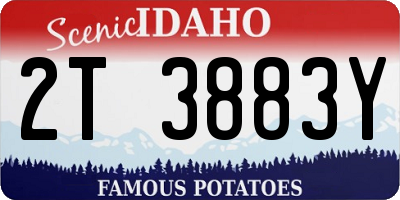 ID license plate 2T3883Y