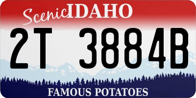 ID license plate 2T3884B