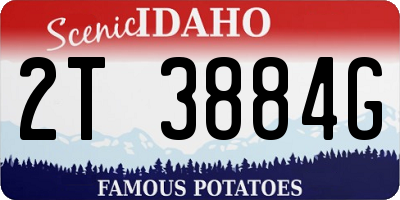 ID license plate 2T3884G