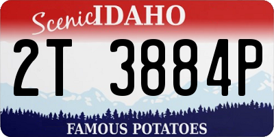 ID license plate 2T3884P