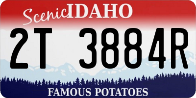 ID license plate 2T3884R
