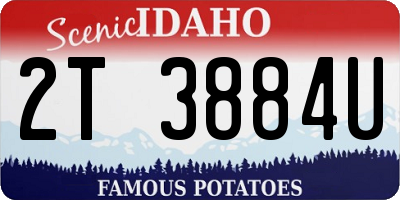 ID license plate 2T3884U