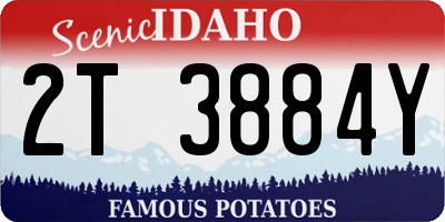 ID license plate 2T3884Y