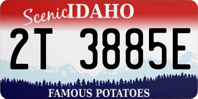 ID license plate 2T3885E