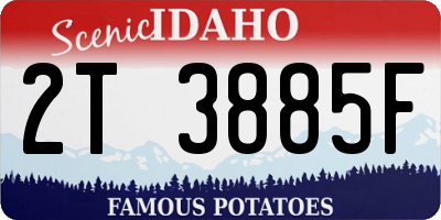 ID license plate 2T3885F