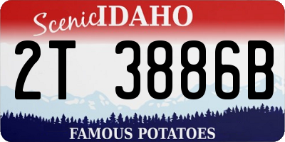 ID license plate 2T3886B