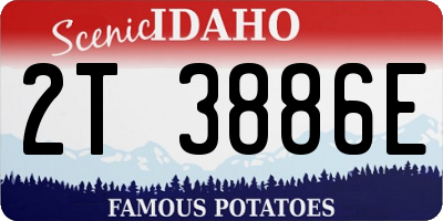 ID license plate 2T3886E