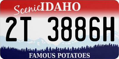 ID license plate 2T3886H