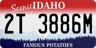 ID license plate 2T3886M