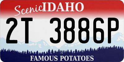ID license plate 2T3886P