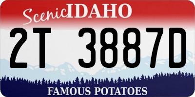 ID license plate 2T3887D