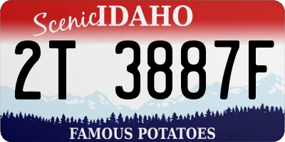 ID license plate 2T3887F