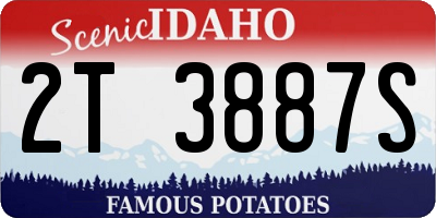 ID license plate 2T3887S