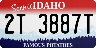 ID license plate 2T3887T