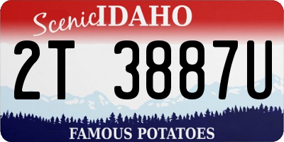 ID license plate 2T3887U