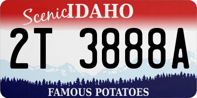ID license plate 2T3888A