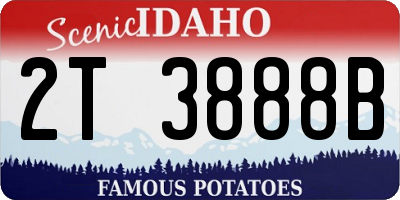 ID license plate 2T3888B
