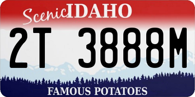 ID license plate 2T3888M