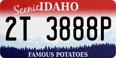 ID license plate 2T3888P
