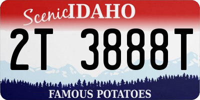 ID license plate 2T3888T