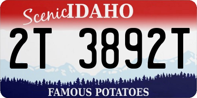 ID license plate 2T3892T