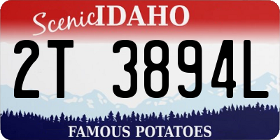 ID license plate 2T3894L