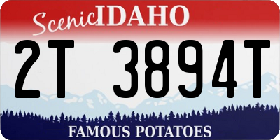 ID license plate 2T3894T