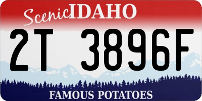 ID license plate 2T3896F