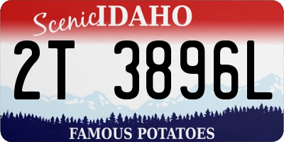 ID license plate 2T3896L