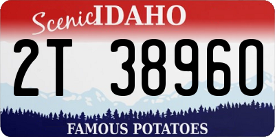 ID license plate 2T3896O